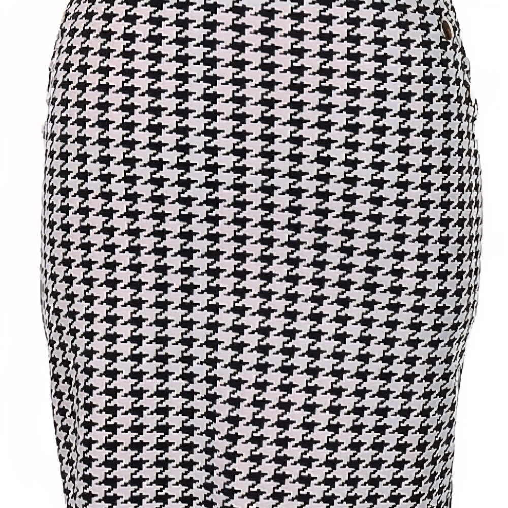 Soho Apparel Black and White Pencil Skirt Knee-Length